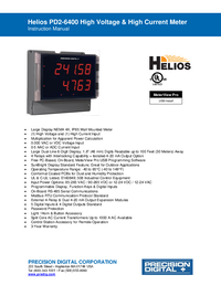 Thumbnail of document Manual - PD2-6400 Helios High Voltage & Current Meter